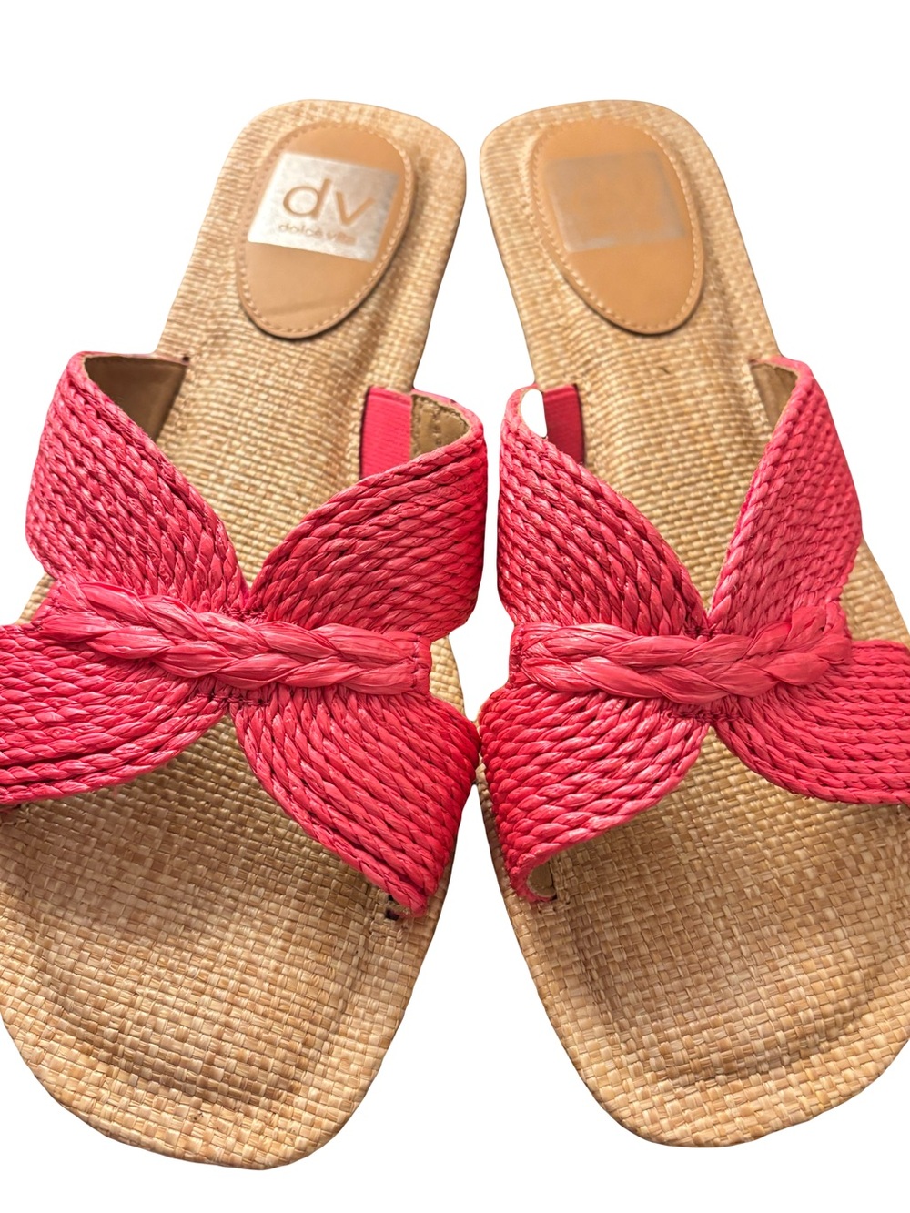 DV by Dolce Vita Pink Braided Slide Sandals